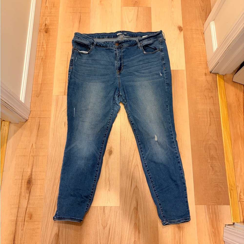 Old Navy Super Skinny Rockstar Women's Blue Jeans Plus